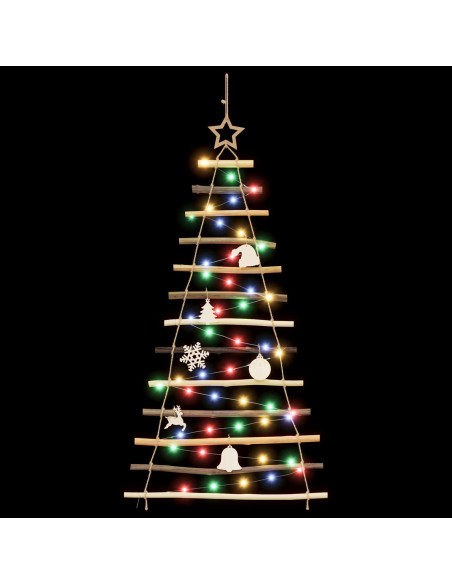 Albero di Natale appeso 120 cm 50 LED Multicolore