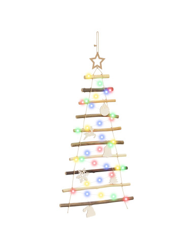 Albero di Natale appeso 90 cm 30 LED Multicolore