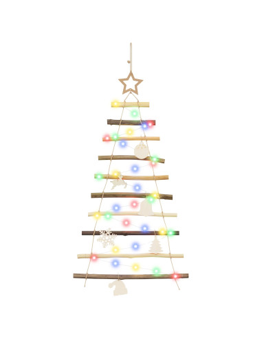 Albero di Natale appeso 90 cm 30 LED Multicolore