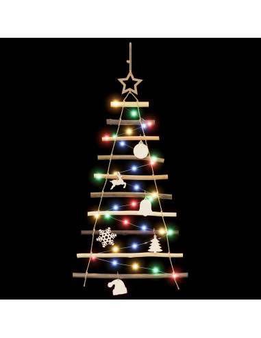Albero di Natale appeso 90 cm 30 LED Multicolore