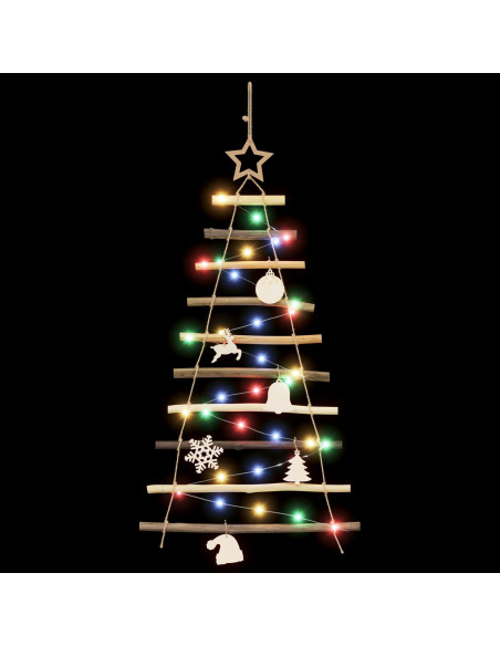 Albero di Natale appeso 90 cm 30 LED Multicolore