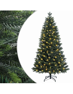 Albero di Natale Artificiale con Rami Pieghevoli 210 cm 300 LED
