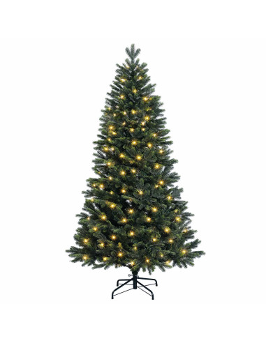 Albero di Natale Artificiale con Rami Pieghevoli 210 cm 300 LED