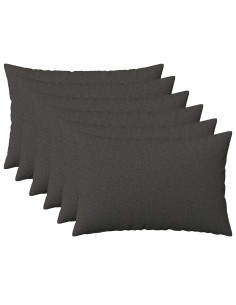 Federa 6 pz HEERLEN Grigio Scuro 30 x 50 cm Tessuto 2