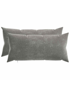 Federa 2 pz HEERLEN Grigio Scuro 40 x 80 cm Tessuto Chenille 2