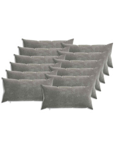 Federa 12 pz HEERLEN Grigio Scuro 40 x 80 cm Tessuto Chenille 2