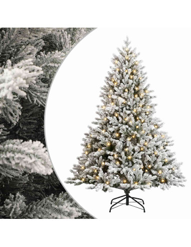 Albero di Natale Artificiale con Rami Pieghevoli 180 cm 300 LED