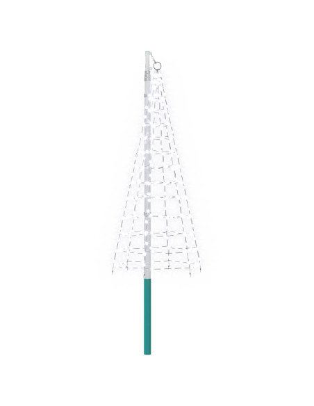 Luci per albero di Natale con picchetti e asta per bandiera