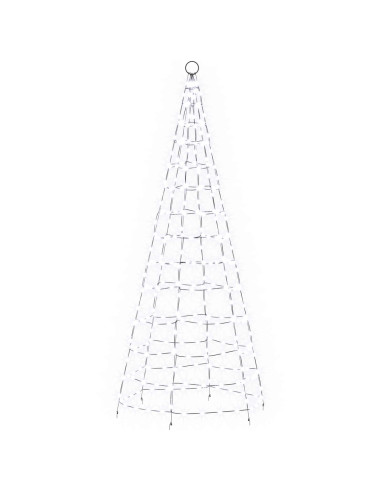 Luci per albero di Natale con picchetti e asta per bandiera