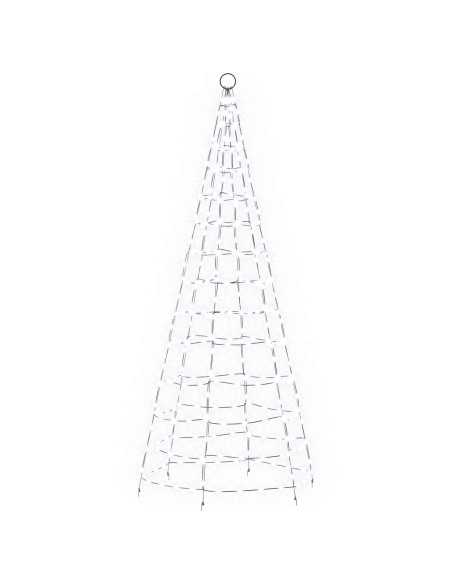 Luci per albero di Natale con picchetti e asta per bandiera