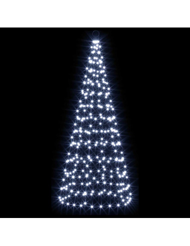 Luci per albero di Natale con picchetti e asta per bandiera