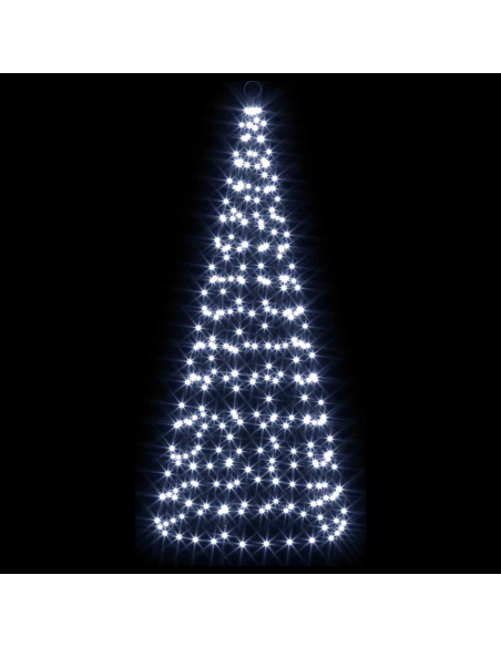 Luci per albero di Natale con picchetti e asta per bandiera
