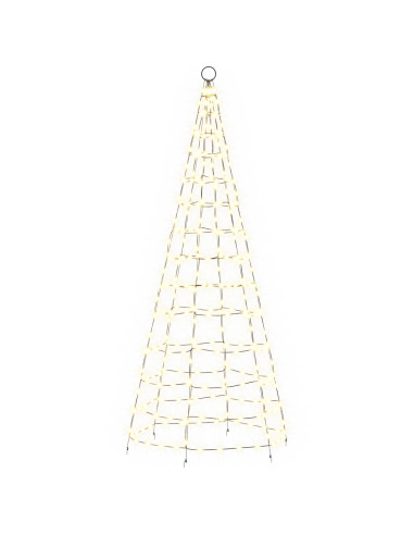 Luci per albero di Natale con picchetti e asta per bandiera