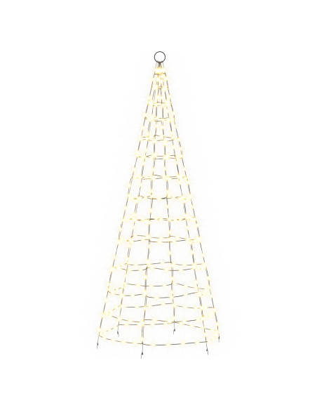Luci per albero di Natale con picchetti e asta per bandiera