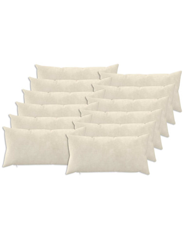 Cuscino con cuscino HEERLEN 12 pz Crema Fleece in microfibra