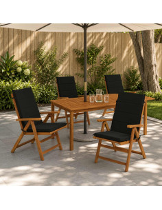 Cuscino per sedia a schienale alto GEMERT 4 pz 100% Poliestere