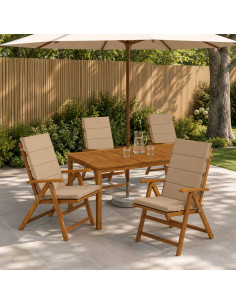 Cuscino per sedia a schienale alto GEMERT 4 pz 100% Poliestere
