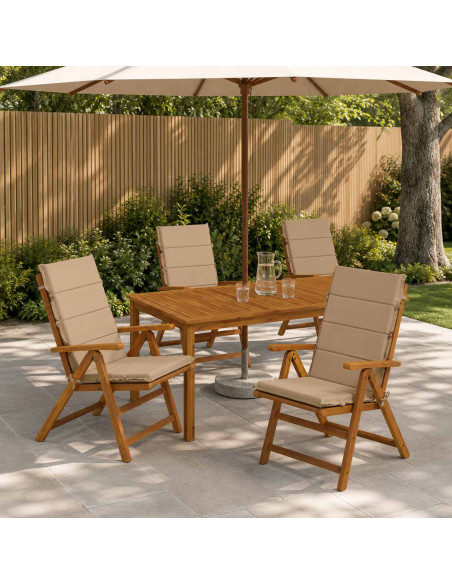 Cuscino per sedia a schienale alto GEMERT 4 pz 100% Poliestere