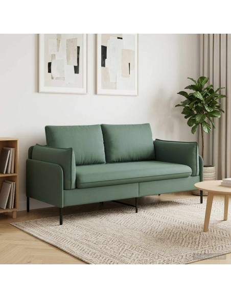 Divano a 2 Posti Verde Mare 188 x 81 x 89 cm Velluto