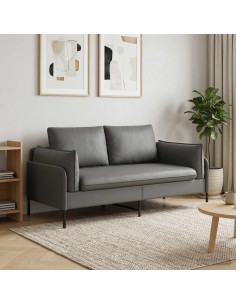 Divano a 2 Posti 2 posto Grigio Scuro 188 x 81 x 89 cm Velluto