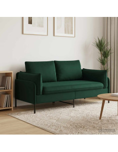 Divano a 2 Posti 2 posto Verde Scuro 188 x 81 x 89 cm Velluto