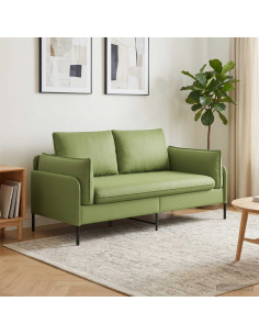 Divano a 2 Posti 2 posto Verde chiaro 188 x 81 x 89 cm Velluto