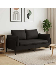 Divano a 2 Posti 2 posto Nero 188 x 81 x 89 cm Velluto