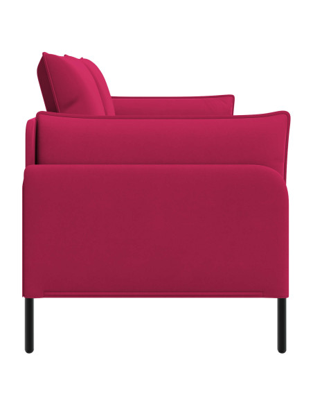Divano a 2 Posti 2 posto Rosso Vino 188 x 81 x 89 cm Velluto