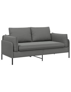 Divano a 2 Posti 2 posto Grigio Scuro 188 x 81 x 89 cm Velluto 2