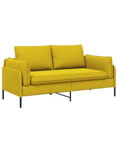 Divano a 2 Posti 2 posto Giallo 188 x 81 x 89 cm Velluto 2