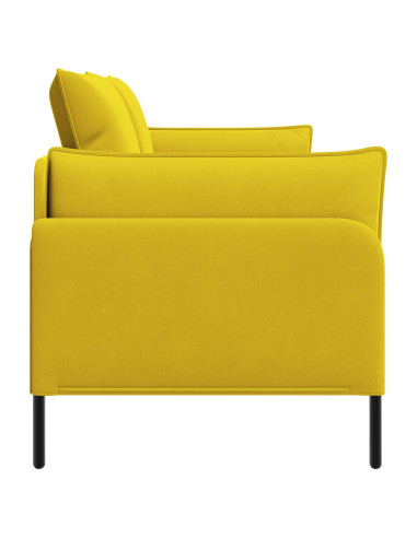 Divano a 2 Posti 2 posto Giallo 188 x 81 x 89 cm Velluto
