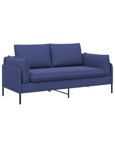 Divano a 2 Posti 2 posto Blu Polizia 188 x 81 x 89 cm Velluto 2