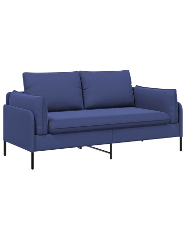 Divano a 2 Posti 2 posto Blu Polizia 188 x 81 x 89 cm Velluto