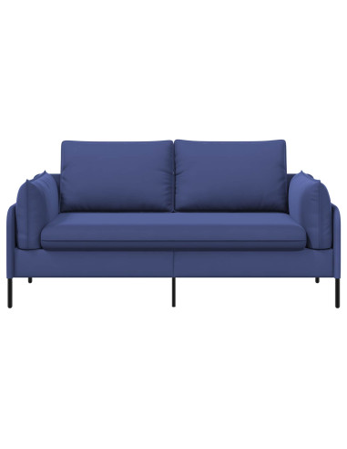 Divano a 2 Posti 2 posto Blu Polizia 188 x 81 x 89 cm Velluto