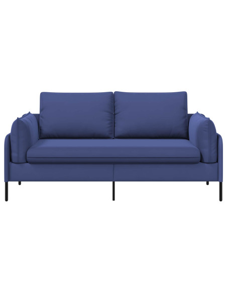 Divano a 2 Posti 2 posto Blu Polizia 188 x 81 x 89 cm Velluto