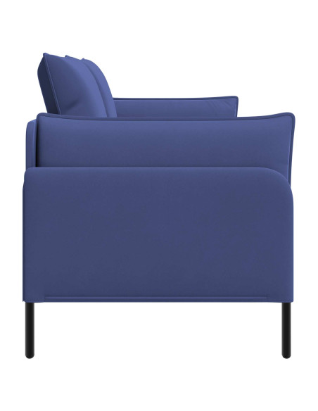Divano a 2 Posti 2 posto Blu Polizia 188 x 81 x 89 cm Velluto