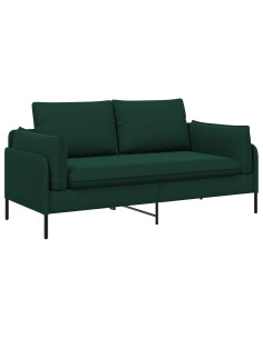 Divano a 2 Posti 2 posto Verde Scuro 188 x 81 x 89 cm Velluto 2