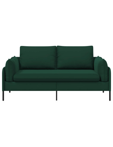 Divano a 2 Posti 2 posto Verde Scuro 188 x 81 x 89 cm Velluto