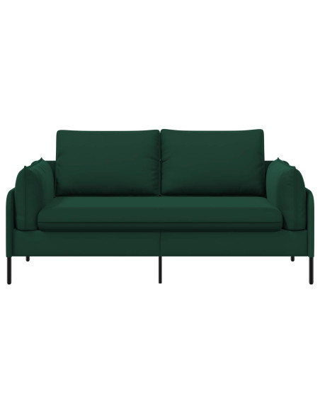 Divano a 2 Posti 2 posto Verde Scuro 188 x 81 x 89 cm Velluto