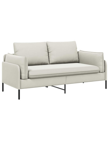 Divano a 2 Posti 2 posto Crema 188 x 81 x 89 cm Velluto