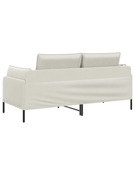 Divano a 2 Posti 2 posto Crema 188 x 81 x 89 cm Velluto