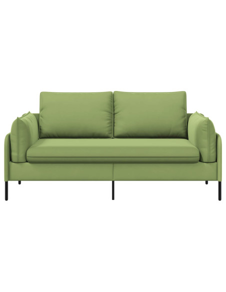 Divano a 2 Posti 2 posto Verde chiaro 188 x 81 x 89 cm Velluto