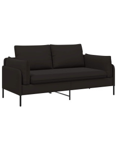 Divano a 2 Posti 2 posto Nero 188 x 81 x 89 cm Velluto 2