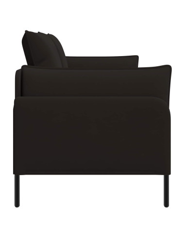 Divano a 2 Posti 2 posto Nero 188 x 81 x 89 cm Velluto