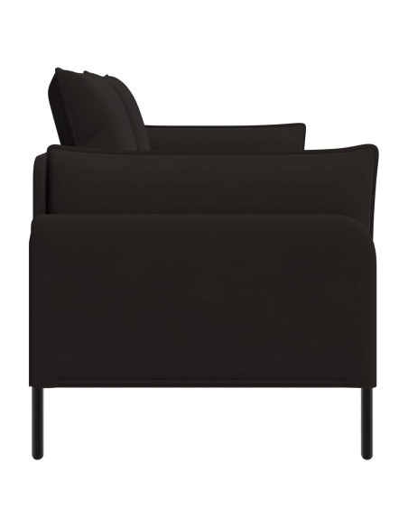 Divano a 2 Posti 2 posto Nero 188 x 81 x 89 cm Velluto