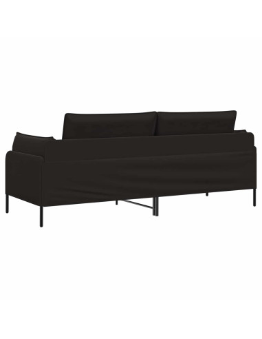 Divano 3-Persone Nero 222 x 81 x 89 cm Velluto