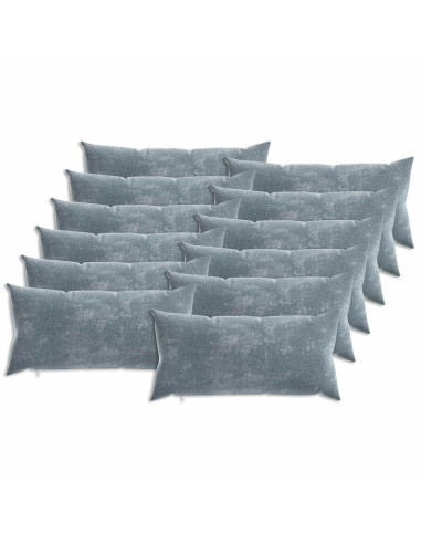 Federa 12 pz HEERLEN Azzurro 40 x 80 cm Tessuto Chenille