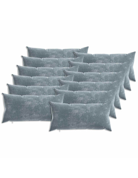 Federa 12 pz HEERLEN Azzurro 40 x 80 cm Tessuto Chenille