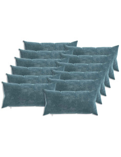Federa 12 pz HEERLEN Blu 40 x 80 cm Tessuto Chenille 2