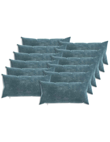 Federa 12 pz HEERLEN Blu 40 x 80 cm Tessuto Chenille